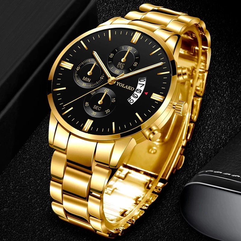 Herrenarmbanduhr „Black Gold Prestige“