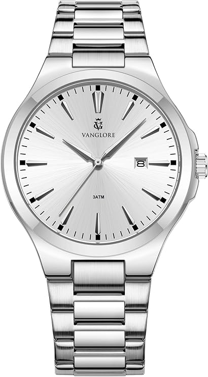 Minimalistische Herrenarmbanduhr „Silver Elegance“